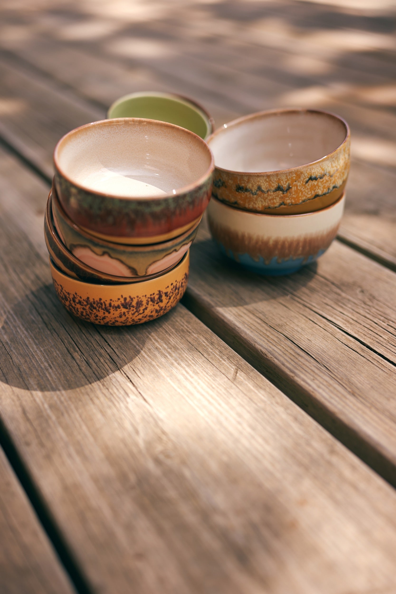 70'S CERAMICS NOODLE BOWLS SEABREEZE - SET OF 4