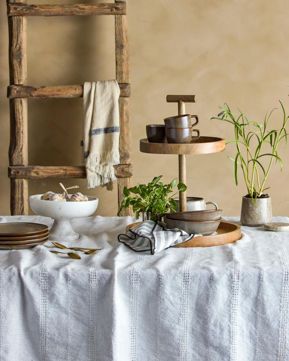 ERIS PEDESTAL BOWL | WHITE MARBLE