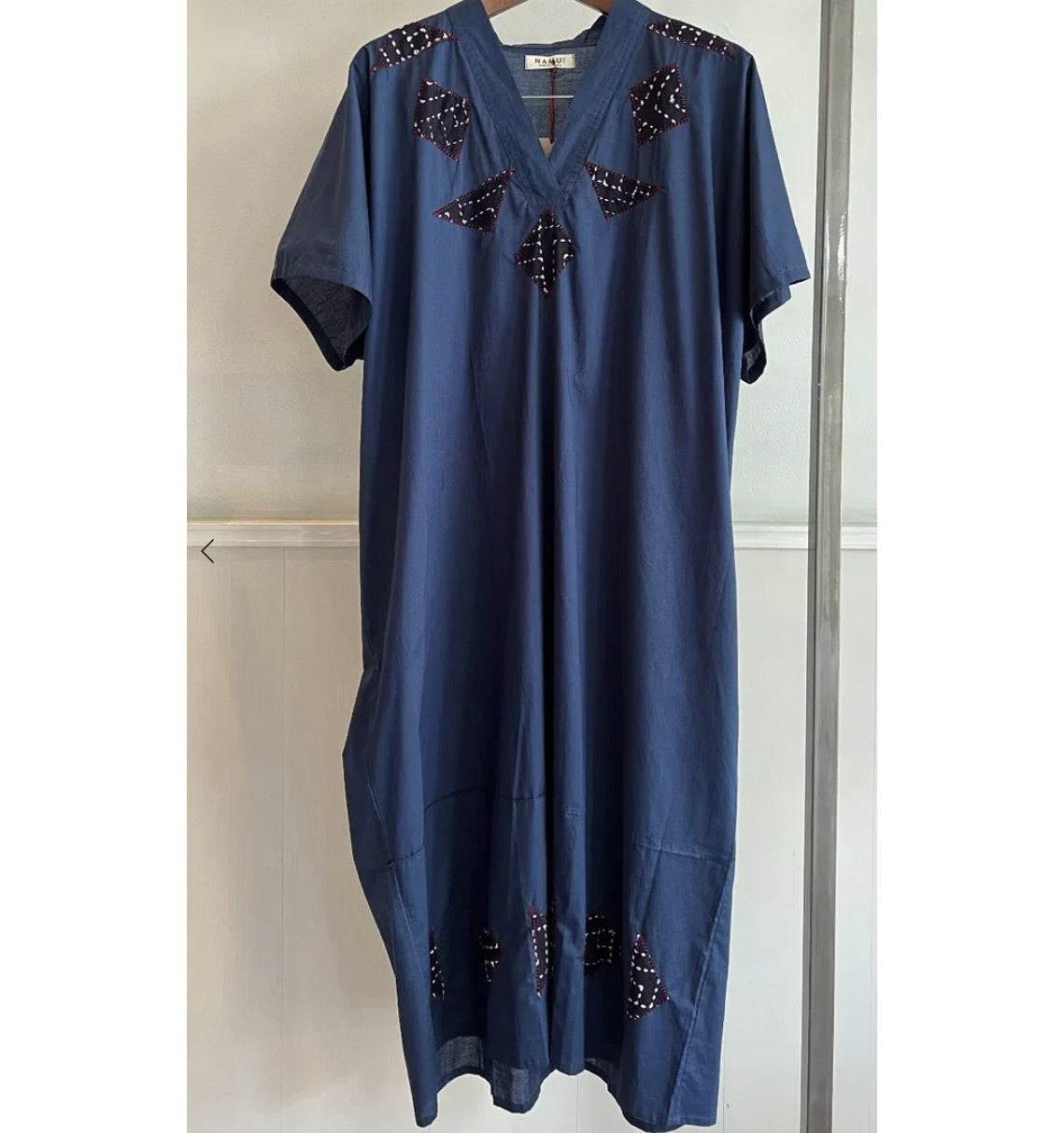 ASRI KAFTAN APPLIQUE|INDIGO