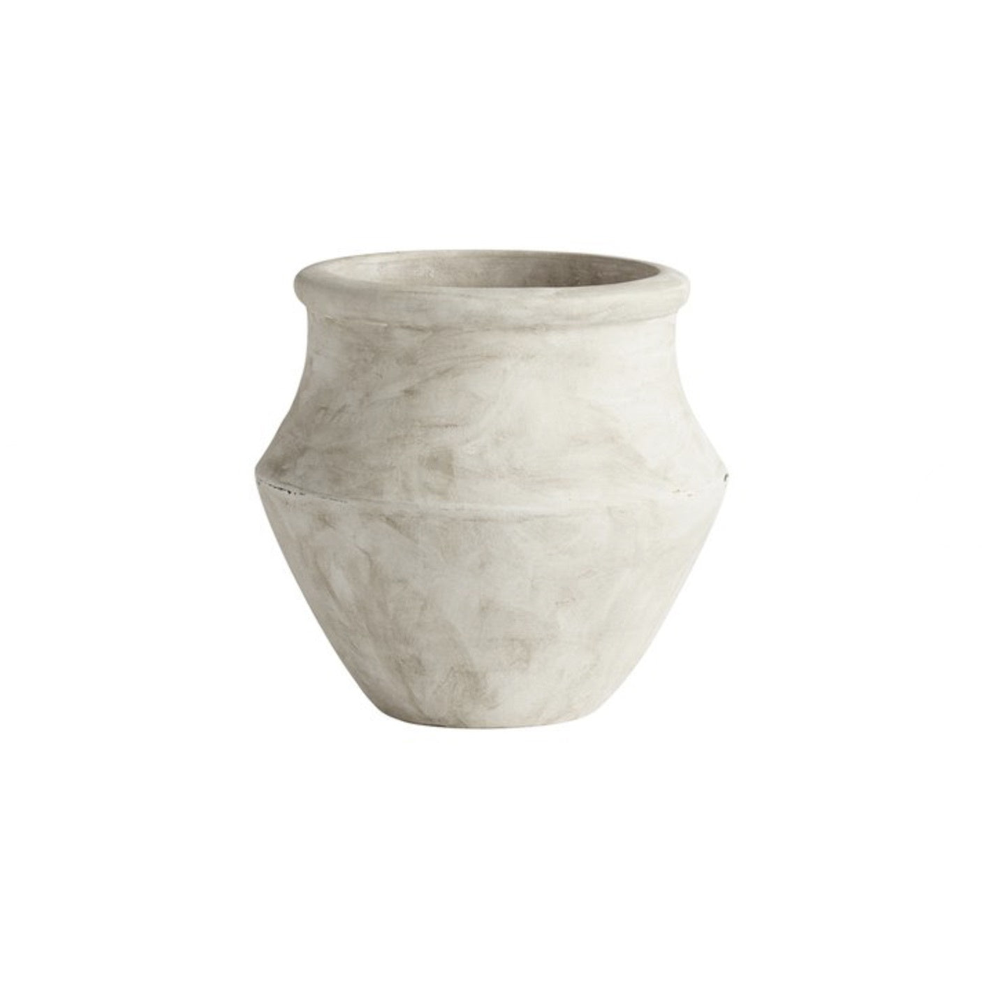 POT TERRACOTTA , CLAY GREEK | S | WHITE