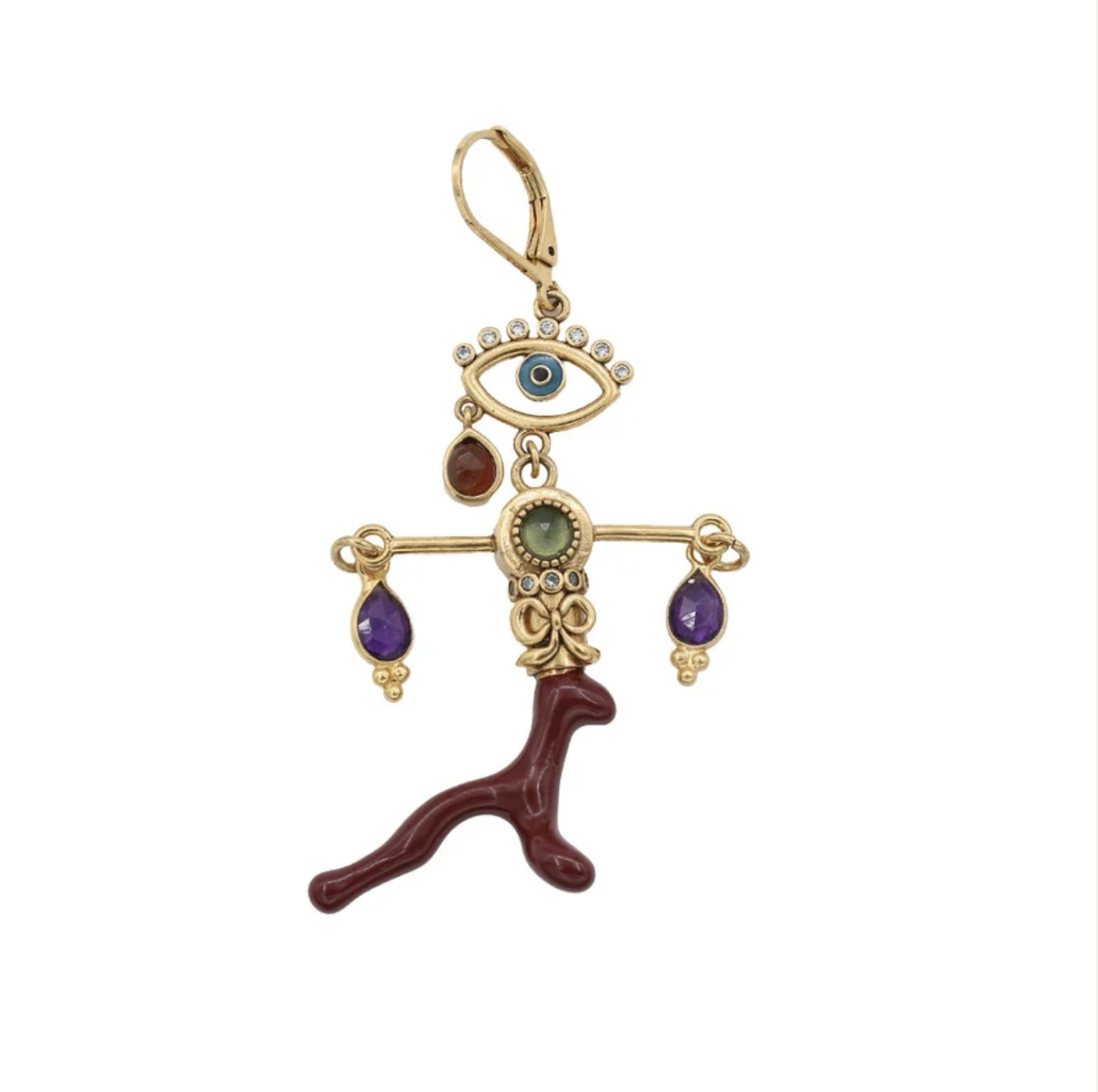 EARRINGS SACHA SINGLE CORAL