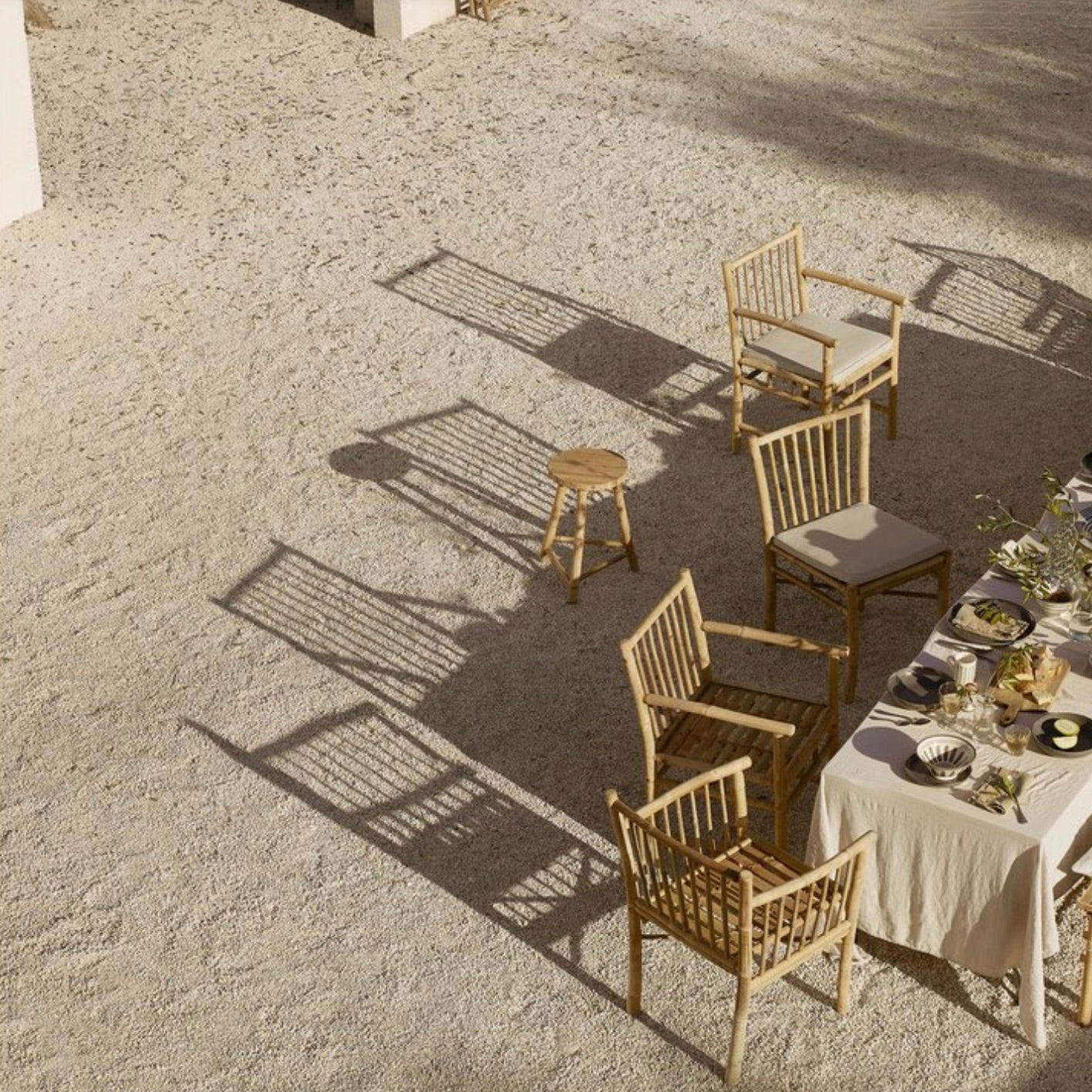 BAMBOO DINING CHAIR | SAND CUSHION | On Order