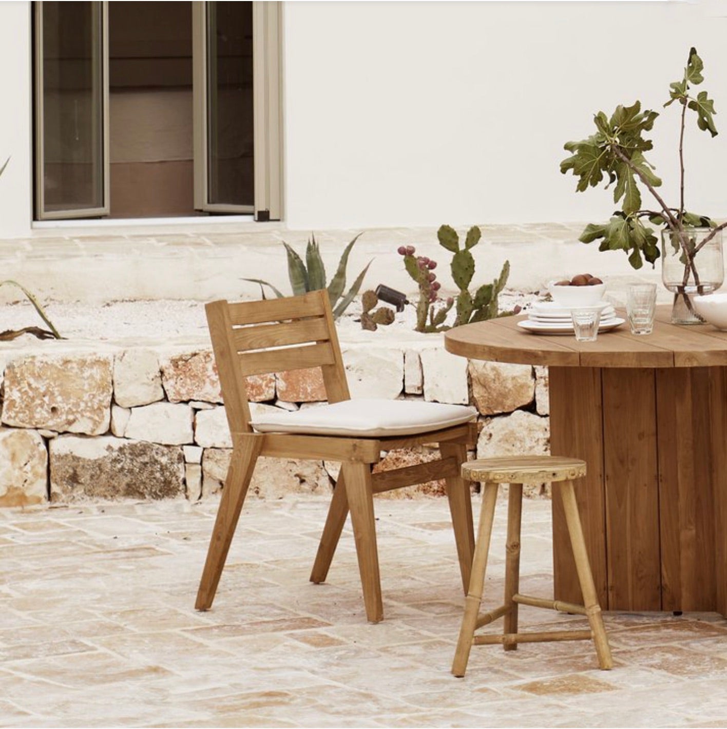DINING CHAIR | RECYCLED TEAK | WITH CUSHION | On Order