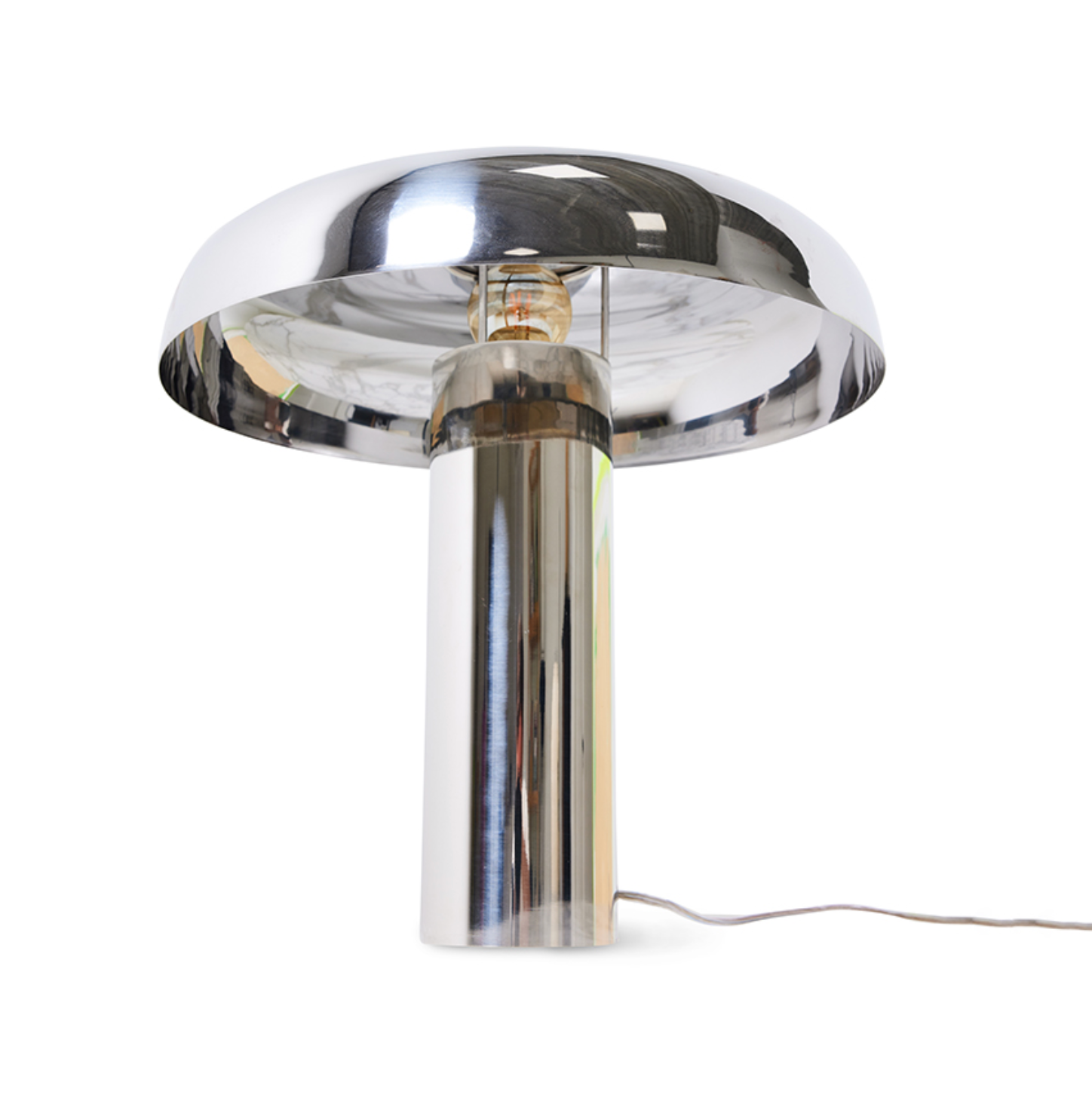MUSHROOM TABLE LAMP CHROME