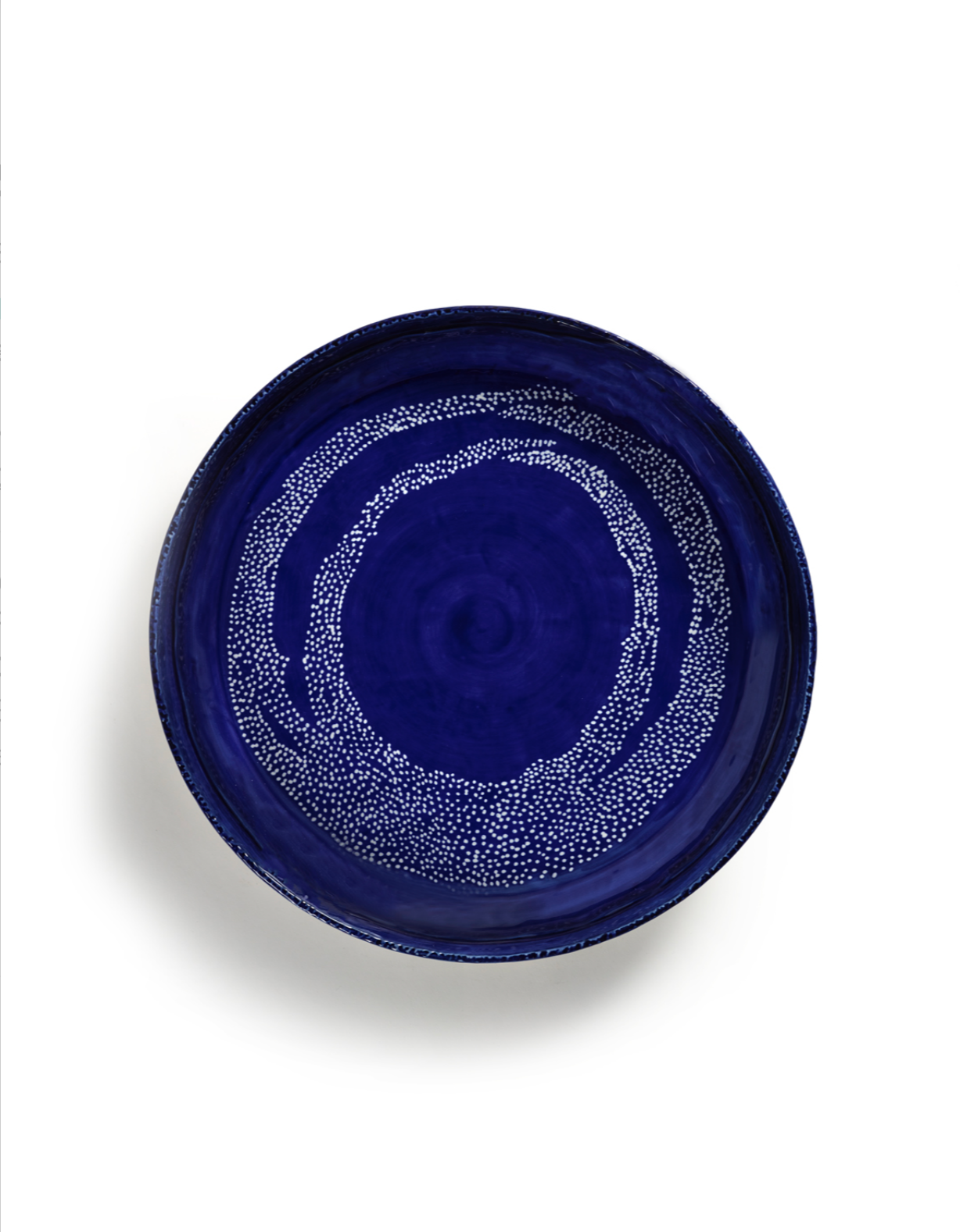 SERVING BOWL M DARK BLUE WHITE FEAST