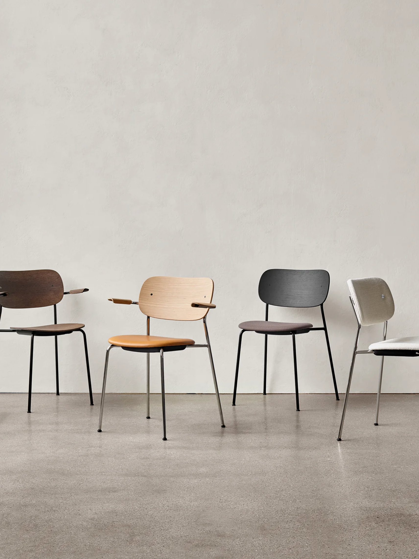 CO DINING CHAIR, UPHOLSTERED SEAT, BLACK FRAME | On Order