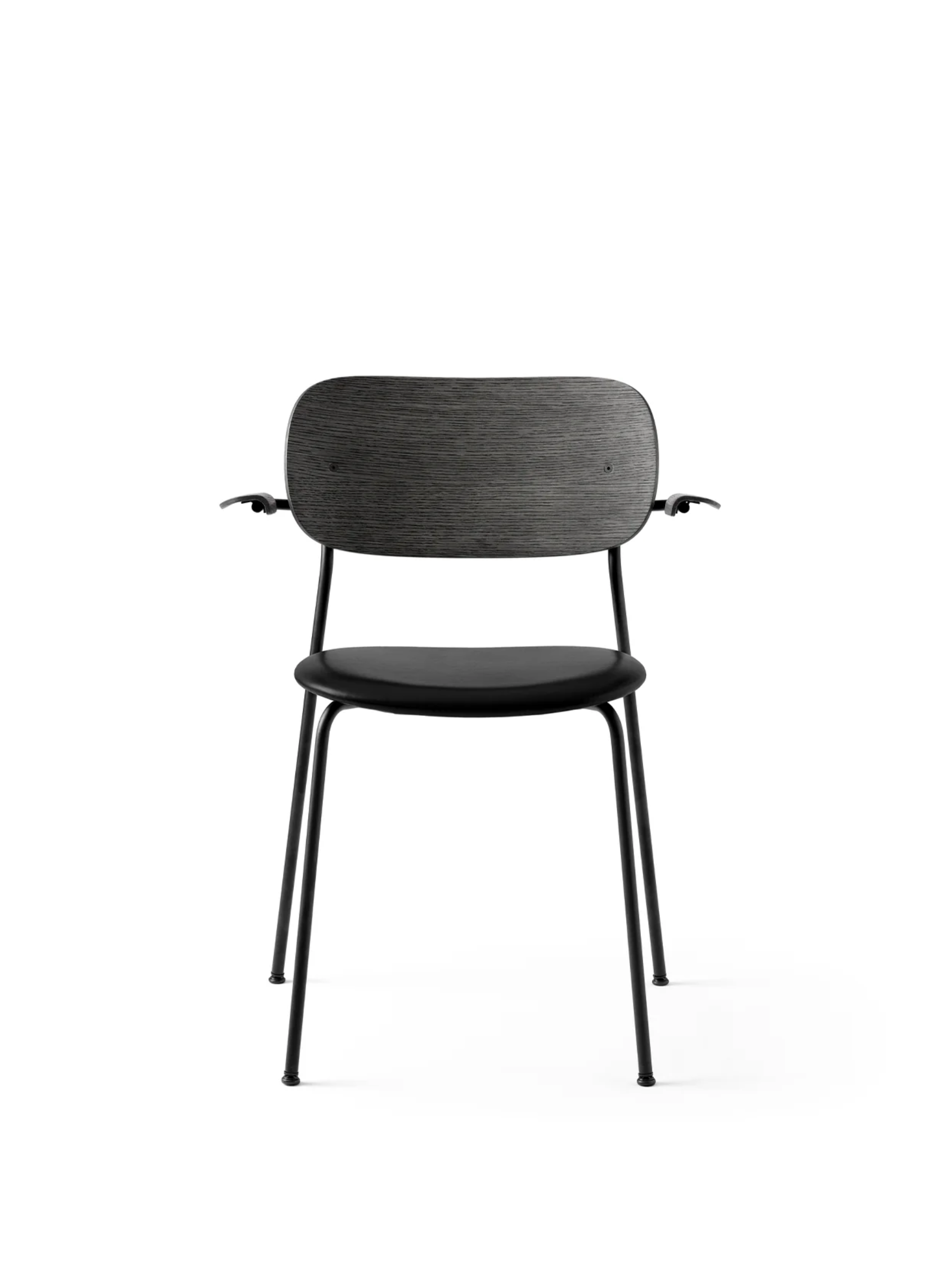 CO DINING CHAIR, UPHOLSTERED SEAT, BLACK FRAME | On Order