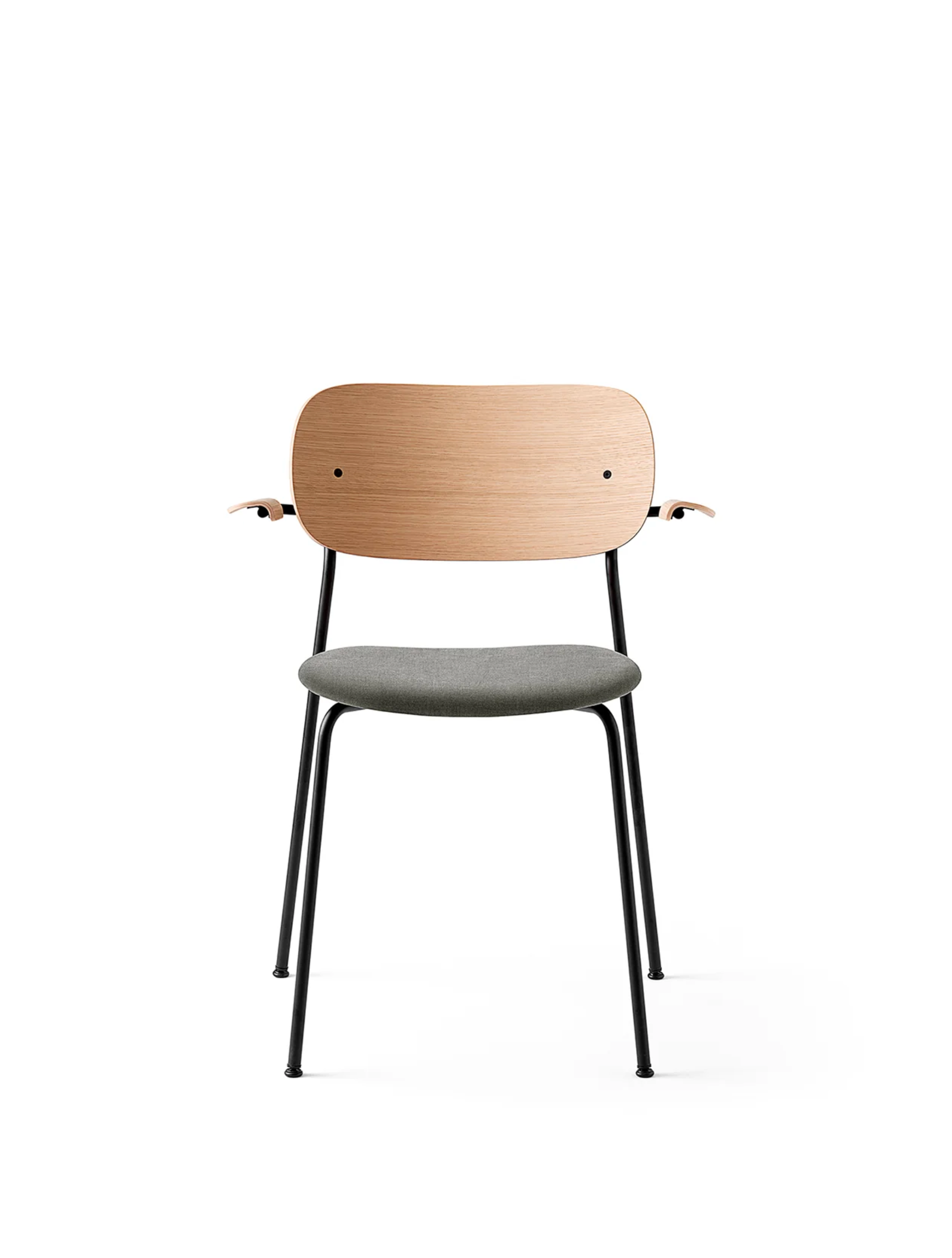 CO DINING CHAIR, UPHOLSTERED SEAT, BLACK FRAME | On Order