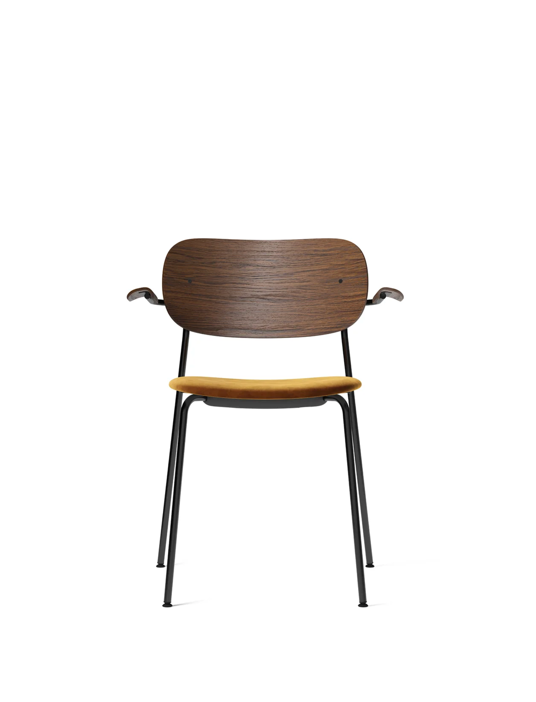 CO DINING CHAIR, UPHOLSTERED SEAT, BLACK FRAME | On Order