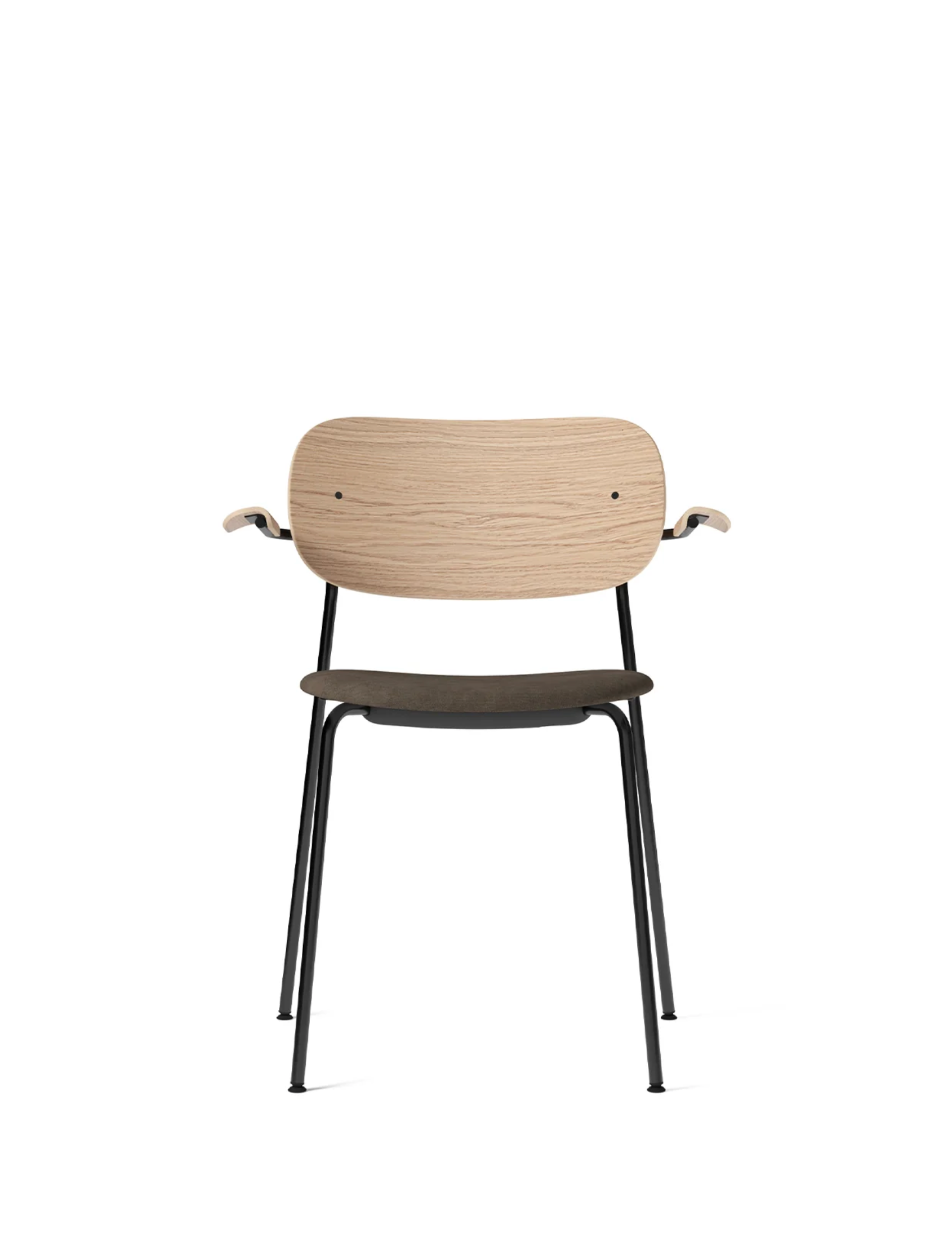 CO DINING CHAIR, UPHOLSTERED SEAT, BLACK FRAME | On Order