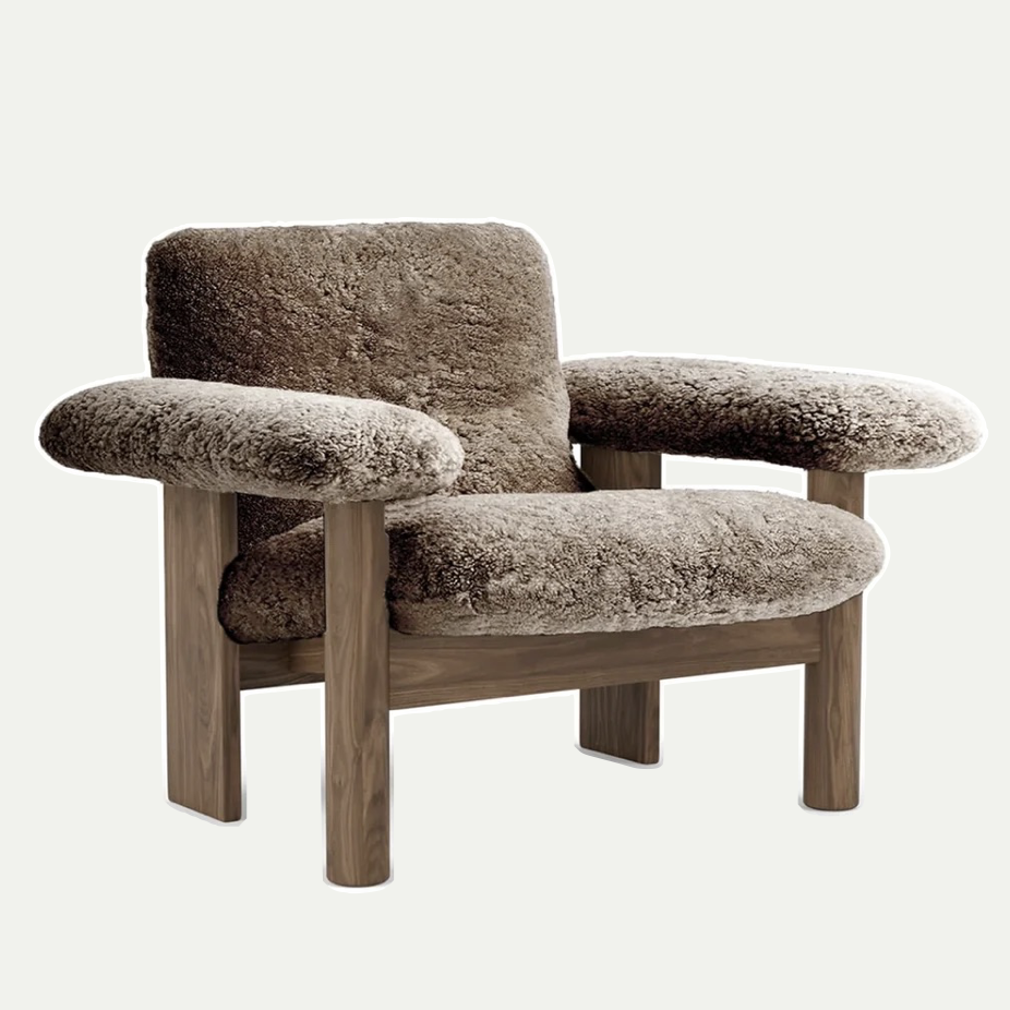 BRASILIA LOUNGE CHAIR, LOW BACK, SHEEPSKIN | On Order