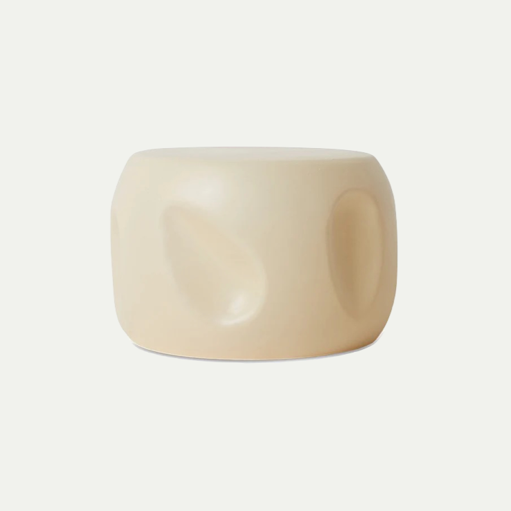 CURRENTS CERAMIC SIDE TABLE, SHELL