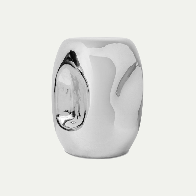 CURRENTS CHROME SIDE TABLE