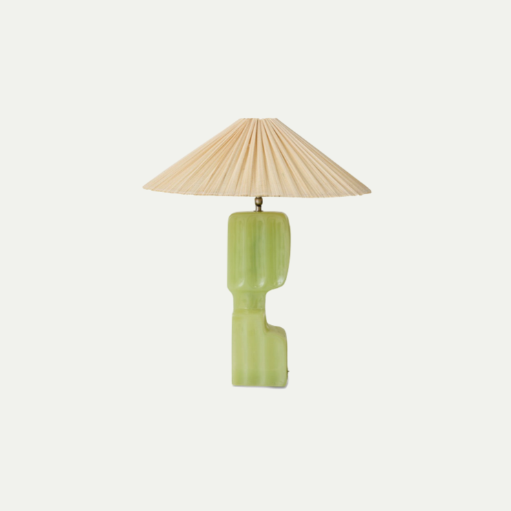 COLUMN TABLE LAMP AND PLISSE LAMP SHADE | On Order