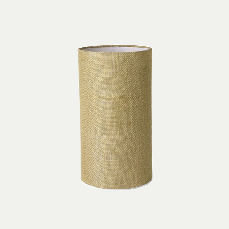 JUTE CYLINDER LAMP SHADE JADE GREEN