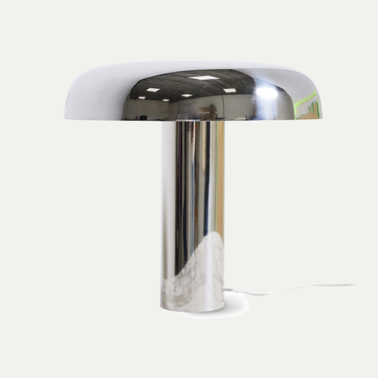 MUSHROOM TABLE LAMP CHROME