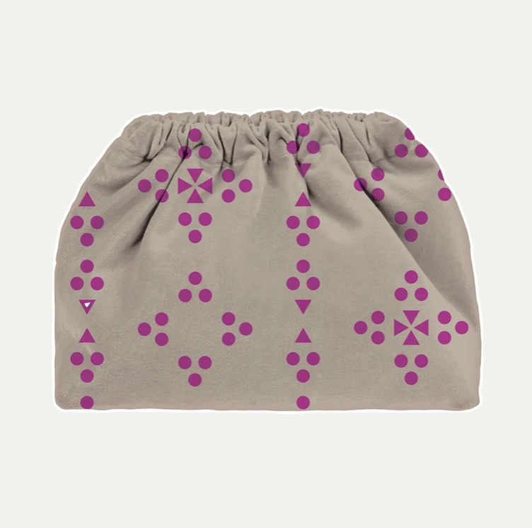 CLUTCH BAG - PATTERNED HAZELNUT