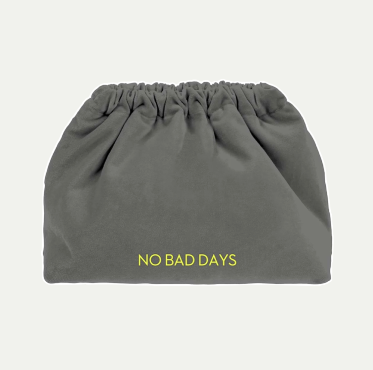 VELVET CLUTCH BAG - NO BAD DAYS