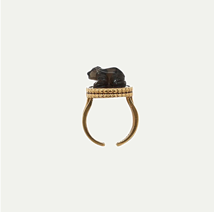 RING SACHA FROG AMULET