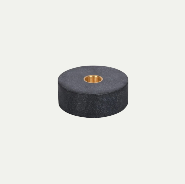 MARBLE BASE CANDLEHOLDER | BLACK