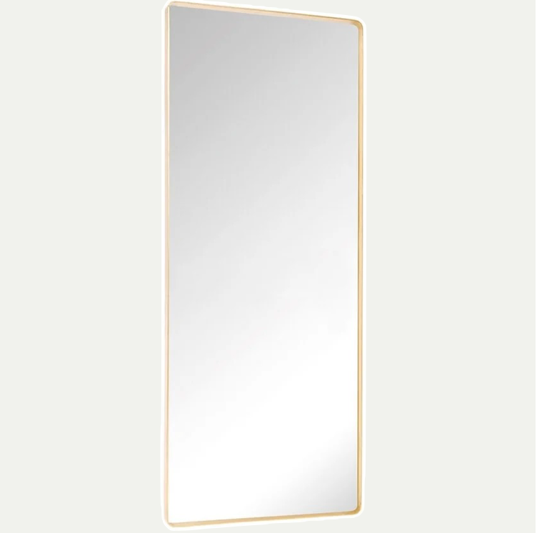 RETRO WALL MIRROR LARGE BRASS