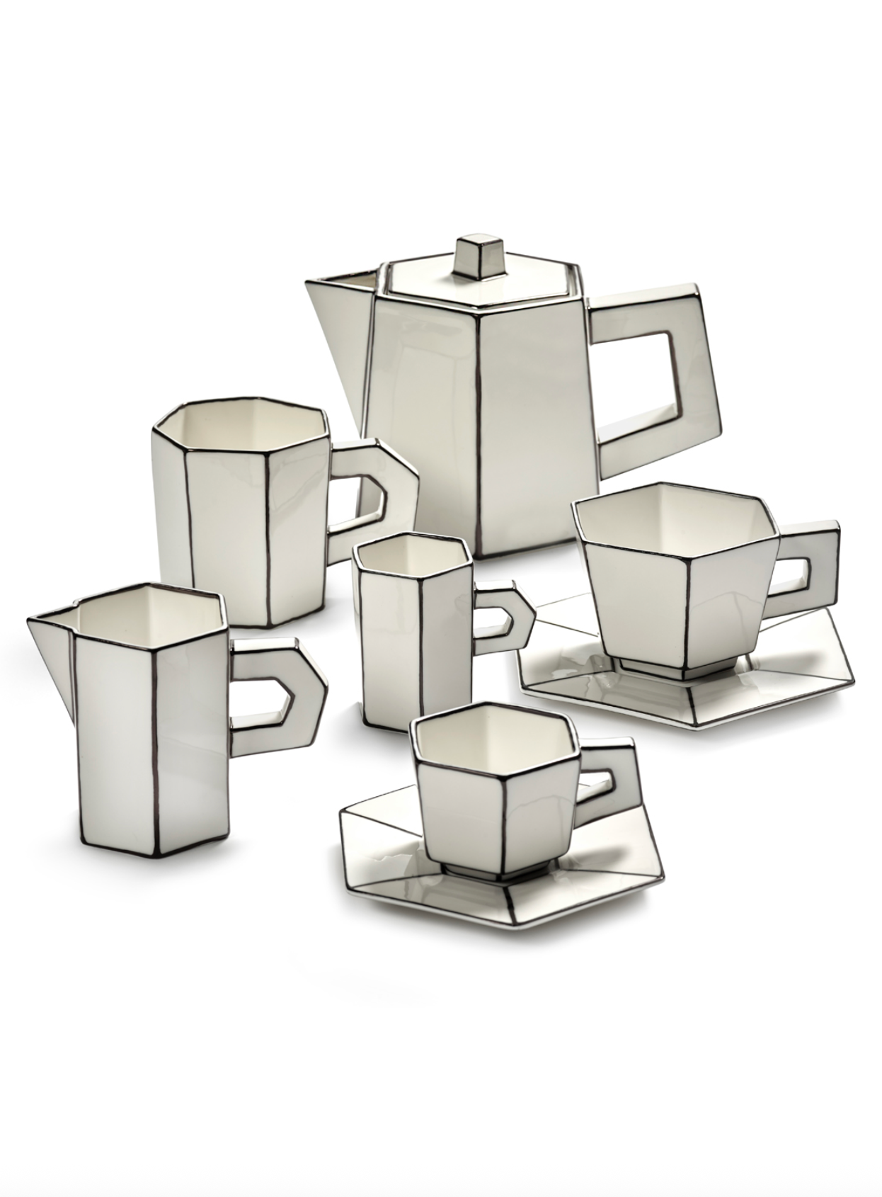 TEA CUP WHITE | BLACK CARTE BLANCHE