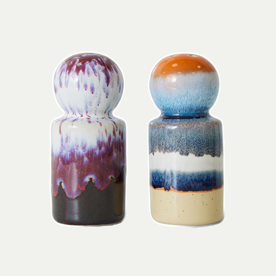 70's CERAMICS: PEPPER & SALT JAR STARGAZE