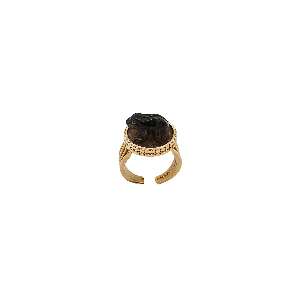RING SACHA FROG AMULET