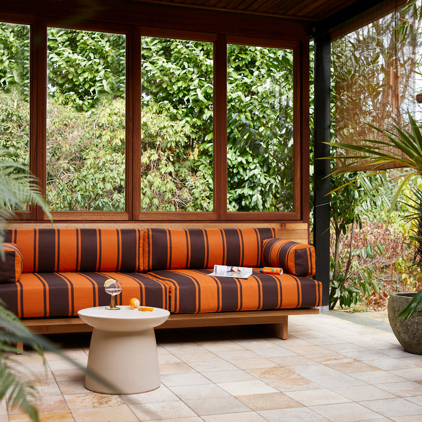 EARTHENWARE SIDE TABLE L -CREAM