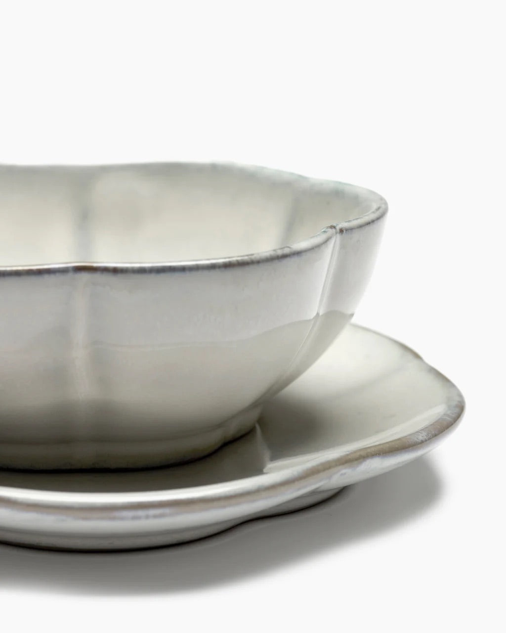 INKU BOWL RIBBED L - WHITE