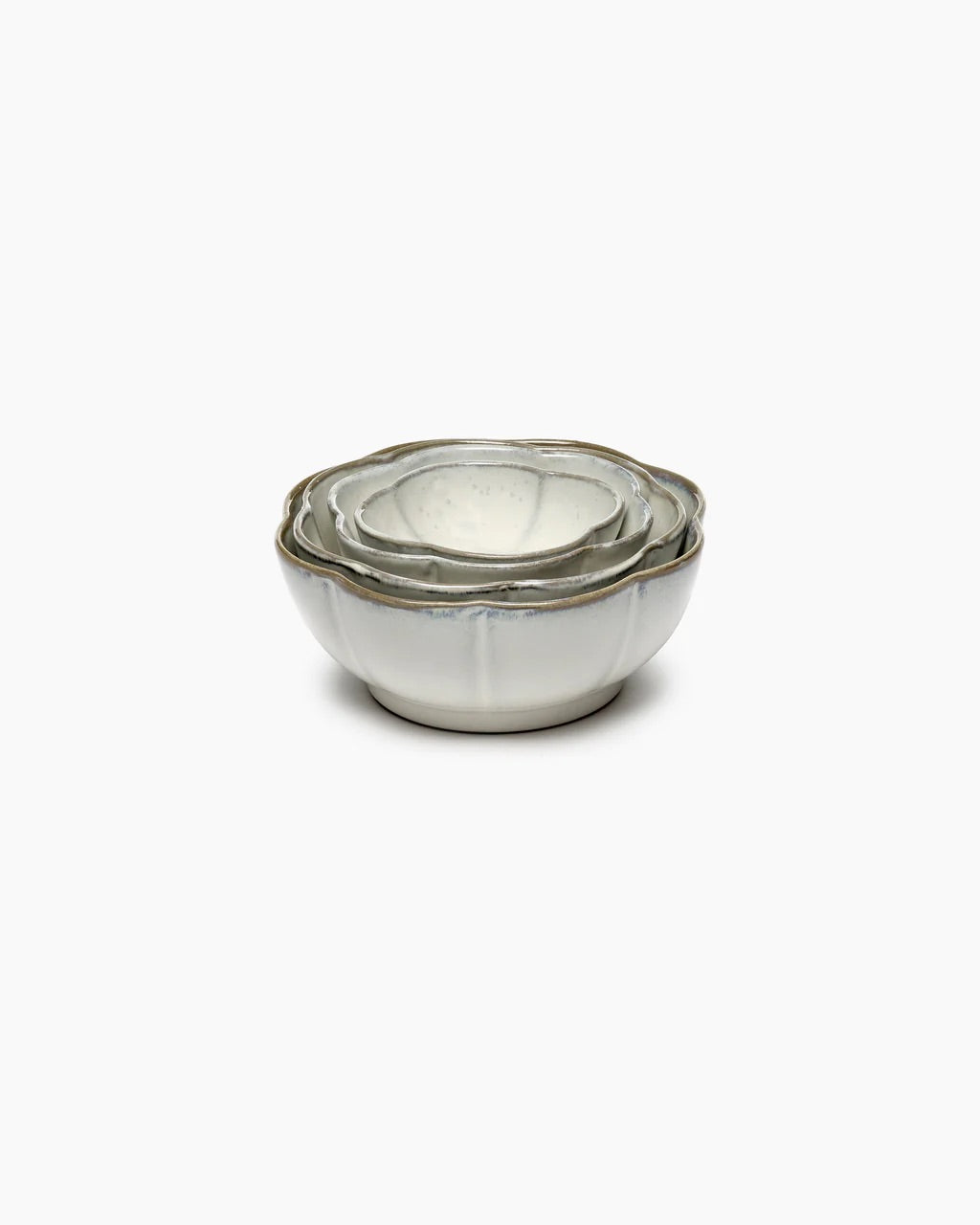 INKU BOWL RIBBED L - WHITE