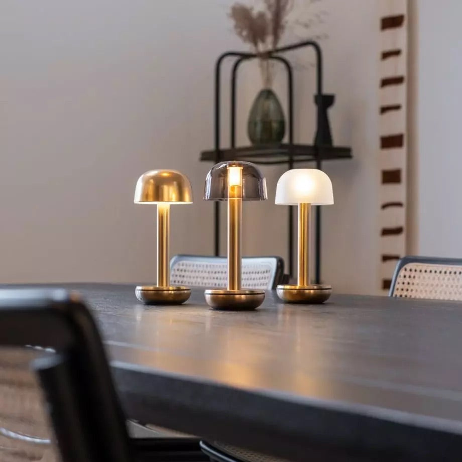 TWO TABLE LIGHT GOLD PC SMOKED