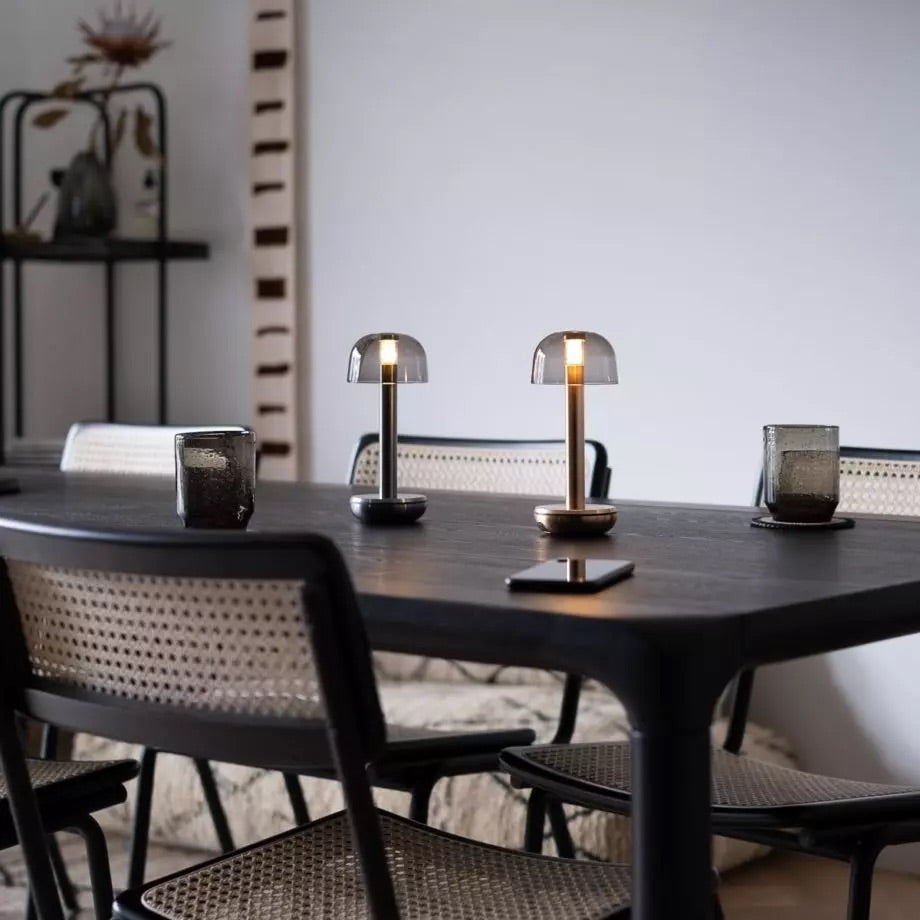 TWO TABLE LIGHT GOLD PC SMOKED