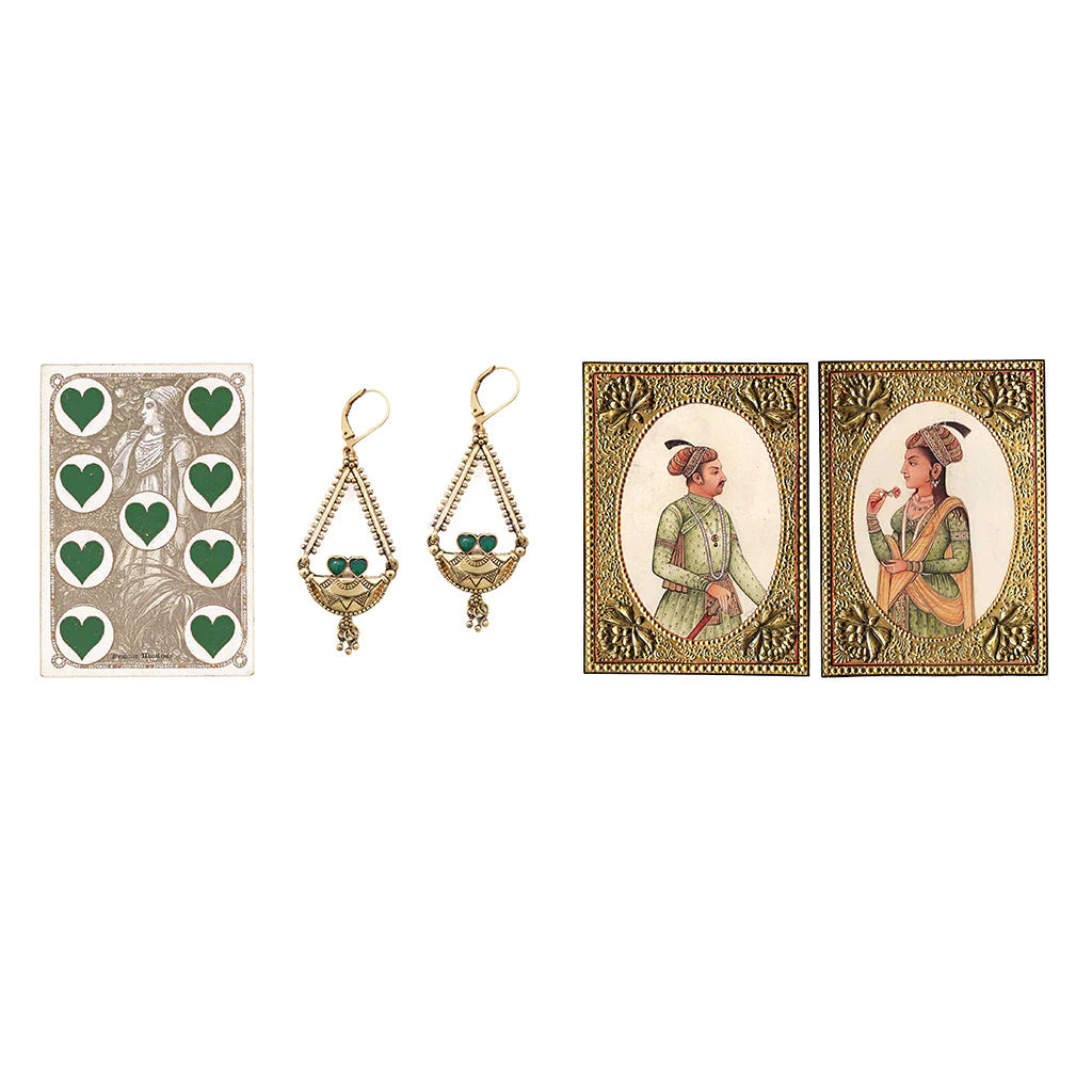 EARRINGS SACHA EX VOTO HEART BIRD