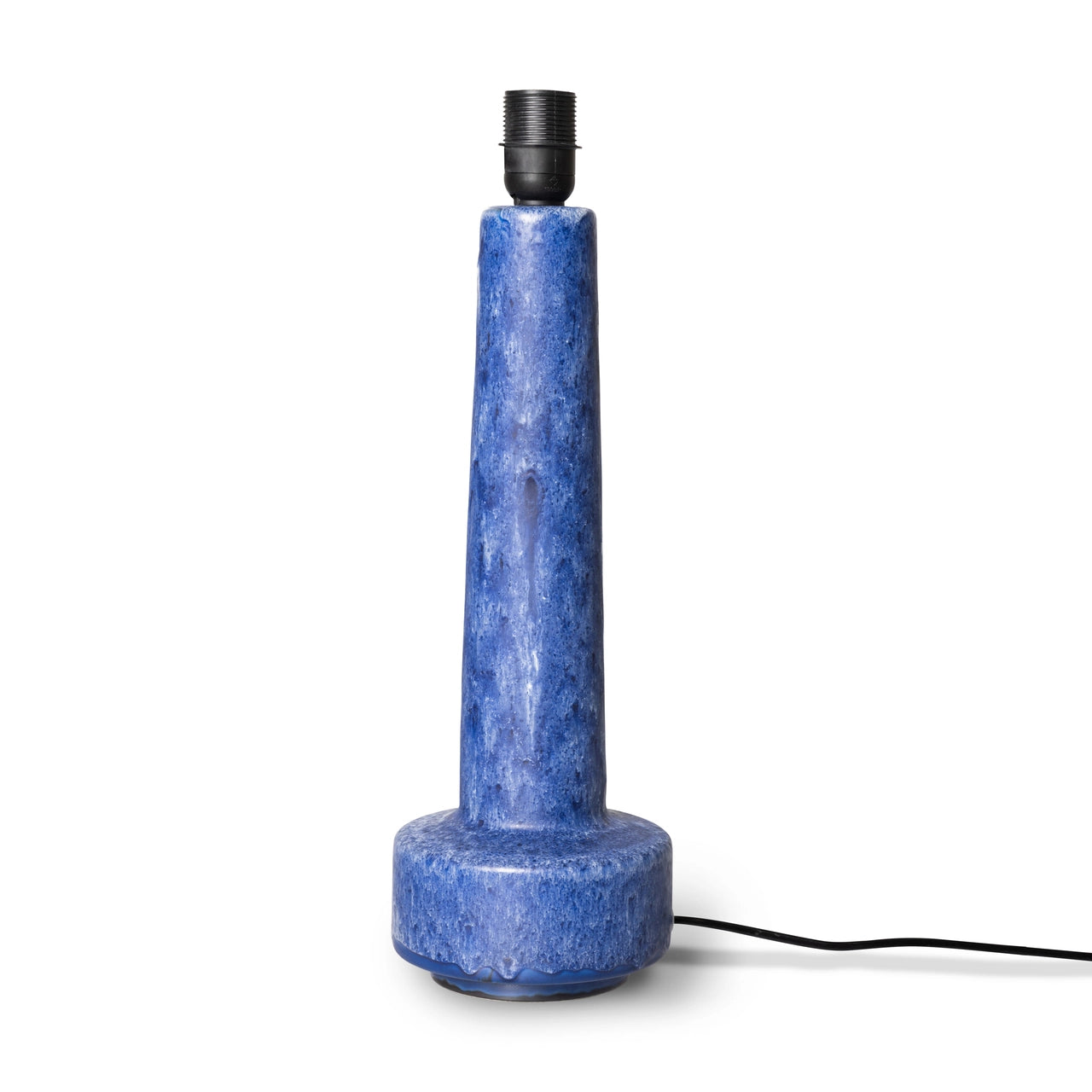 RETRO STONEWARE LAMP BASE BLUE