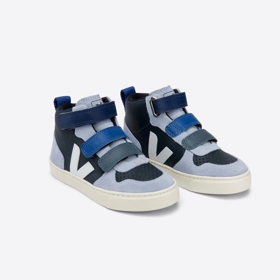 VEJA -V-10 MID CHROMEFREE LEATHER MULTICO-NAUTICO MENTHOL