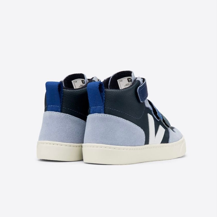 VEJA -V-10 MID CHROMEFREE LEATHER MULTICO-NAUTICO MENTHOL