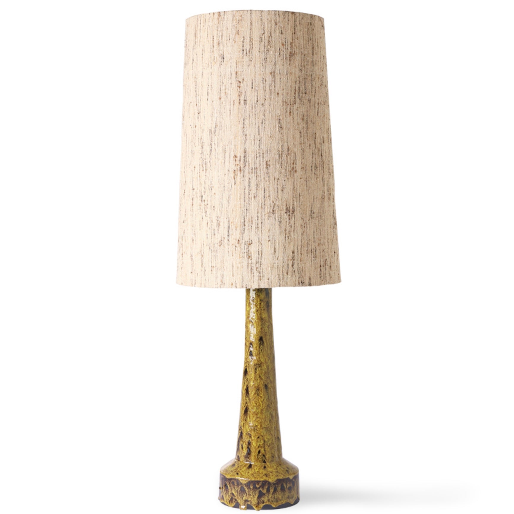 RETRO STONEWARE LAMP BASE MUSTARD