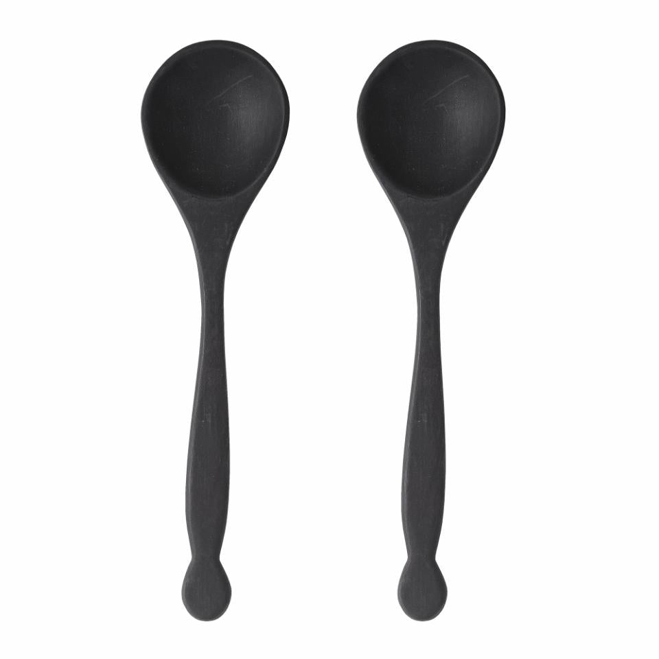 EFI SALAD SERVERS - BLACK (SET OF 2)