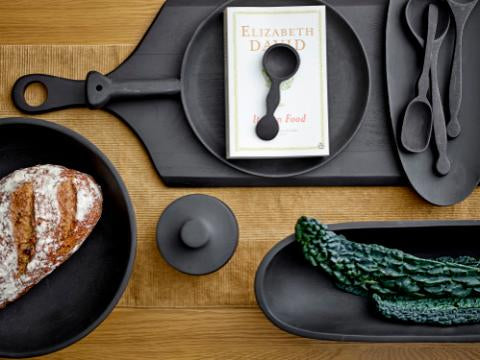 EFI SALAD SERVERS - BLACK (SET OF 2)