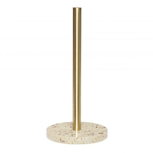 PURE KITCHEN ROLL HOLDER BRASS/TERRAZZO