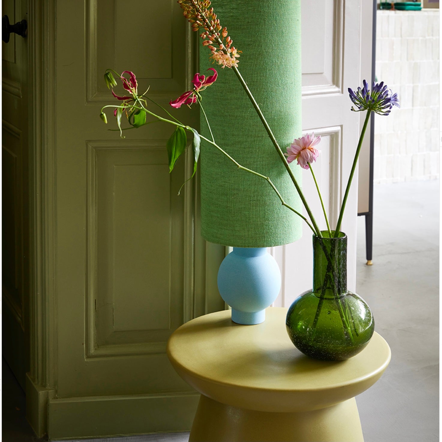 EARTHENWARE SIDE TABLE XL - GREEN