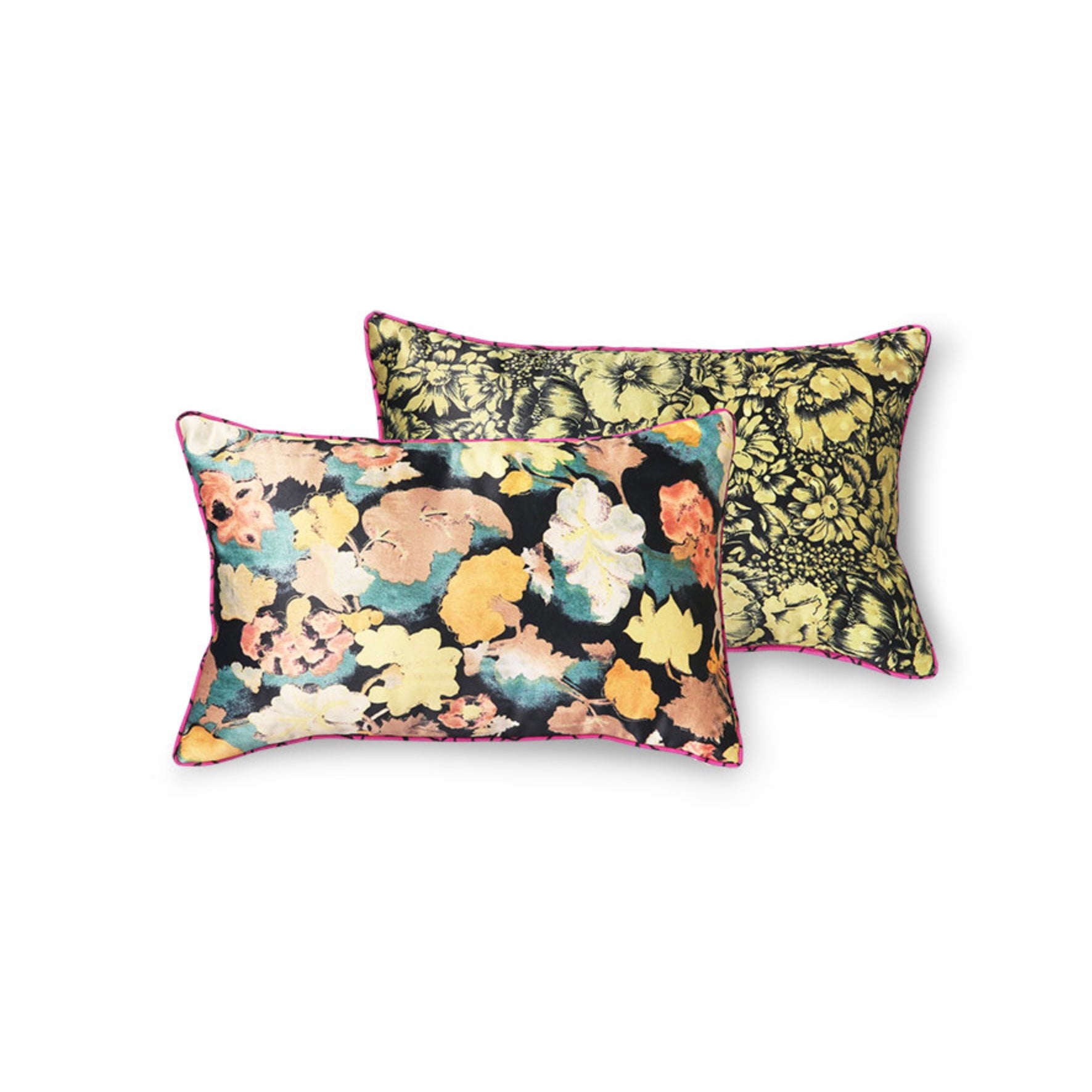 PRINTED SATIN CUSHION RETRO