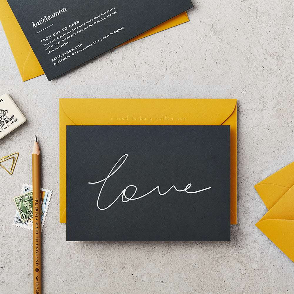 HANDWRITTEN ‘LOVE’ ROMANTIC RECYCLED CARD
