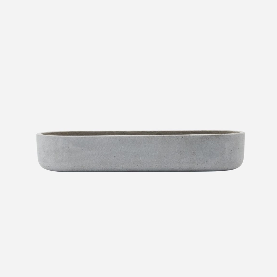 CANDLE HOLDER, MARB, GREY, FLAT