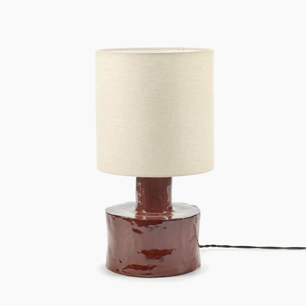 TABLE LAMP RED - BEIGE CATHERINE