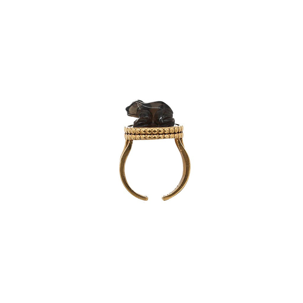 RING SACHA FROG AMULET