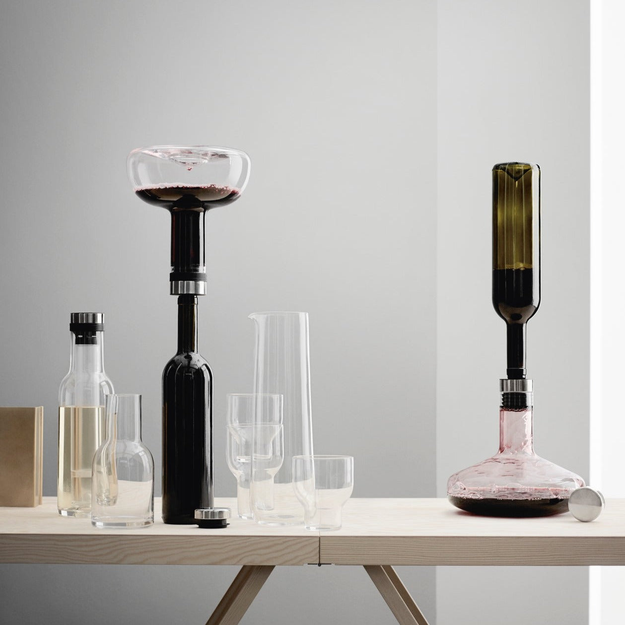 WINE BREATHER CARAFE ORIGINAL|SMOKE / BRASS