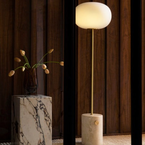 ÉCHASSE VASE GLASS | SMALL | AMBER / BRONZED BRASS