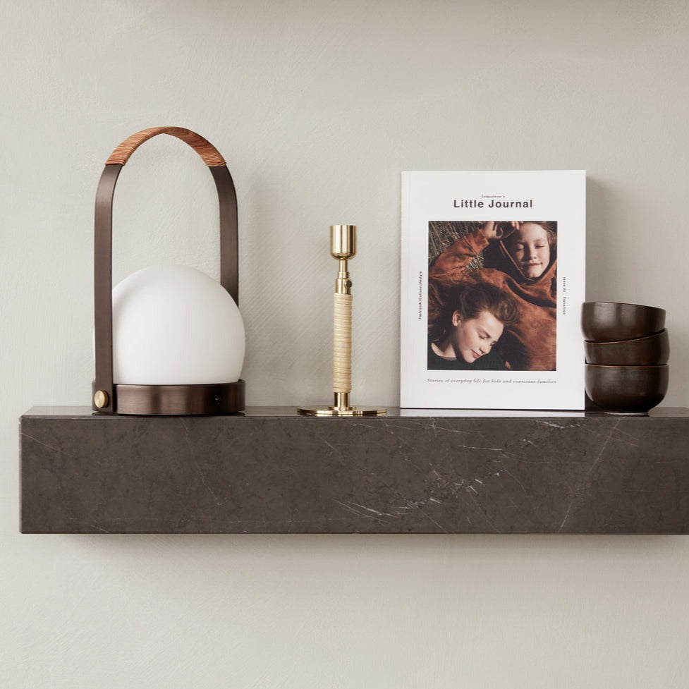 CARRIE PORTABLE TABLE LAMP | BRONZED BRASS